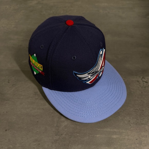 New Era Other - New Era Anaheim Angels Hat 7 Navy Cant Buy Respect Ghetto Cherub Fitted MLB Cap